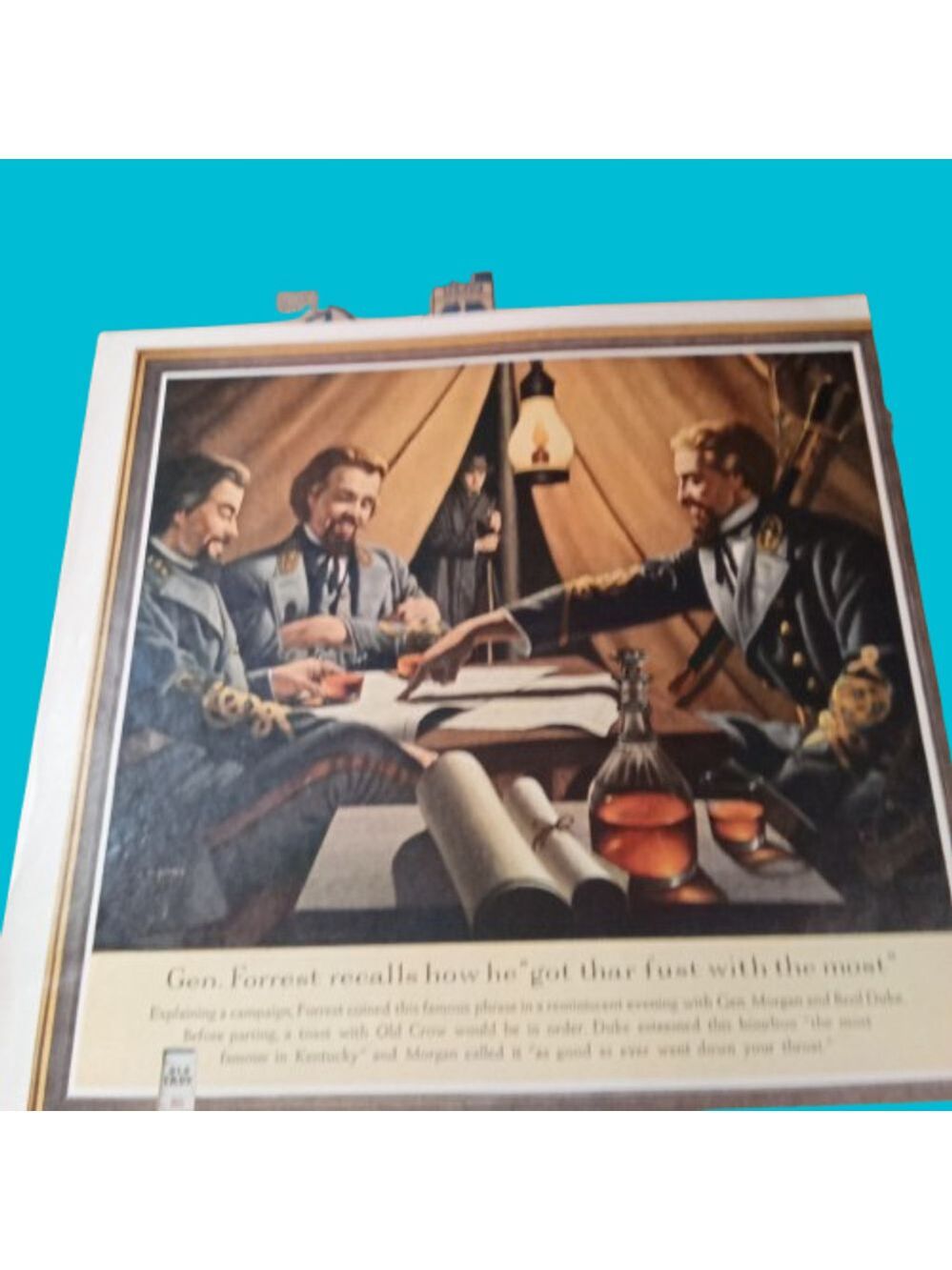 Vintage 1961 Old Crow Whiskey Print Ad LIFE Magazine Bourbon Bar Decor - Picture 3 of 10
